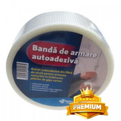 Banda autoadeziva pentru armare rosturi din fibra de sticla Rigips® - 45m