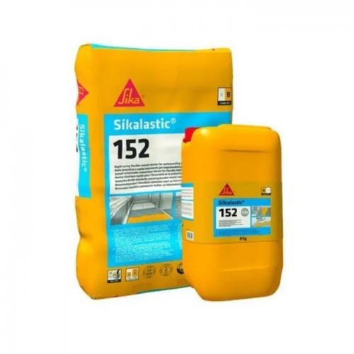Hidroizolatie cimentica elastica Sika Sikalastic 152 A+B – mortar impermeabilizare beton si terase, 33 kg