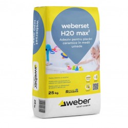 Adeziv C1T pentru placari ceramice in spatii umede Weberset H20 max2 25Kg