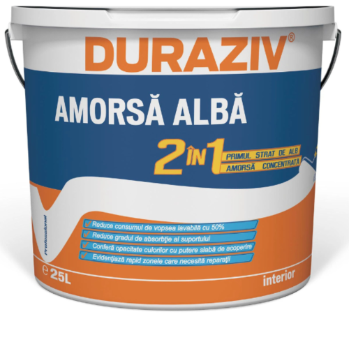 Amorsa alba Duraziv 2 in 1 pentru interior 25L