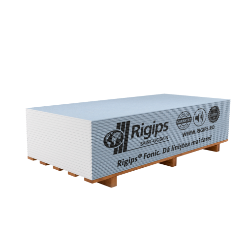 Placa gips-carton acustica Rigips Fonic 12.5x1200x2600 mm 